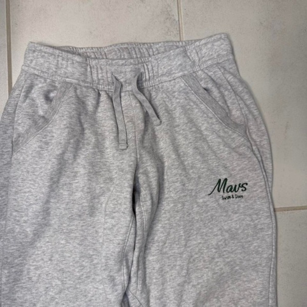 Mavs Swim & Dive Grey Jogger Sweatpants Athletic Team Sweats Embroidered Medium‎